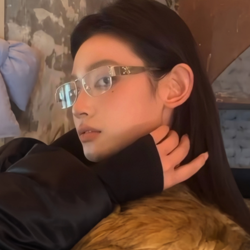 韩版金属银色小方框素颜眼镜女款