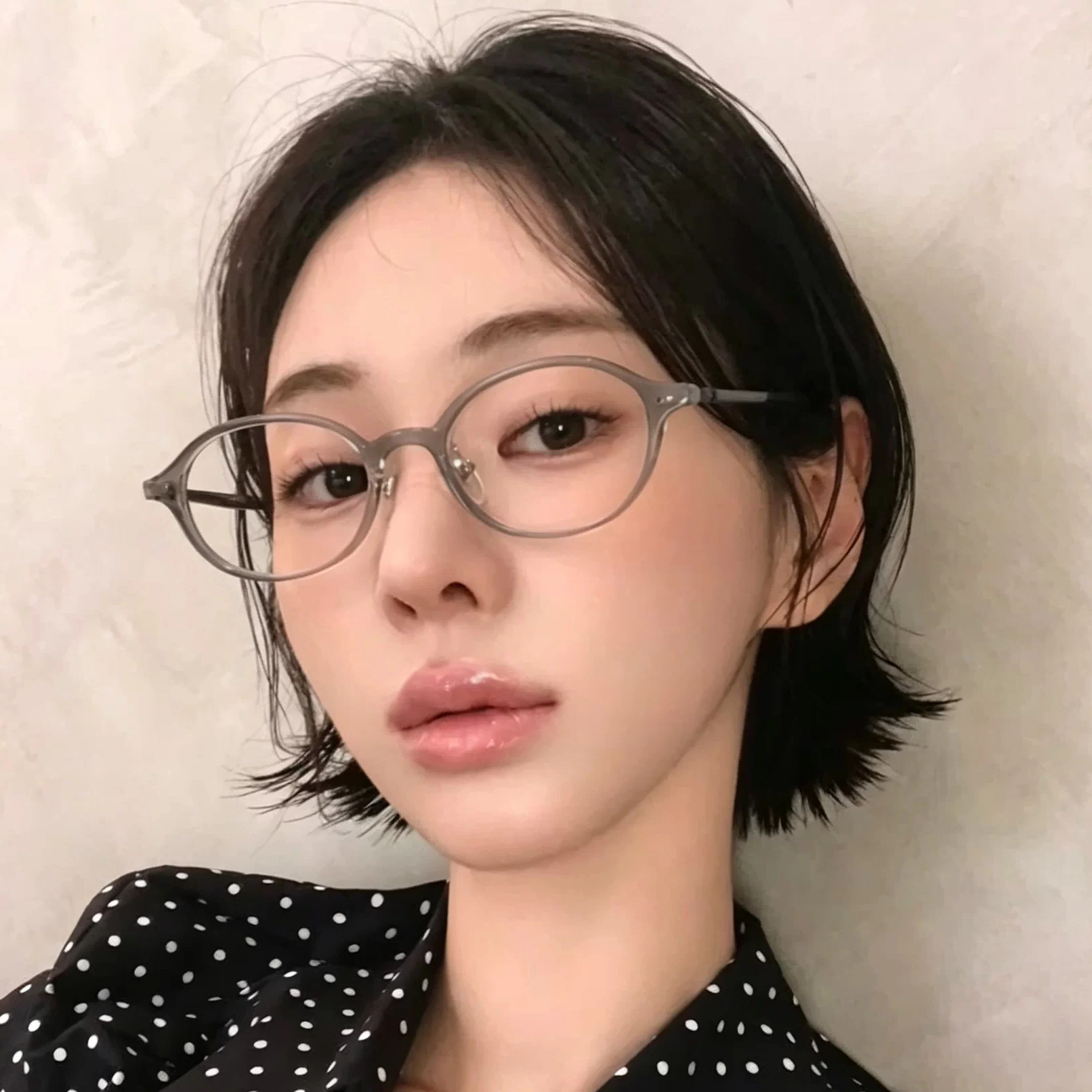 韩版椭圆形透明灰色tr90超轻眼镜方圆脸显瘦防蓝光度数近视平光镜