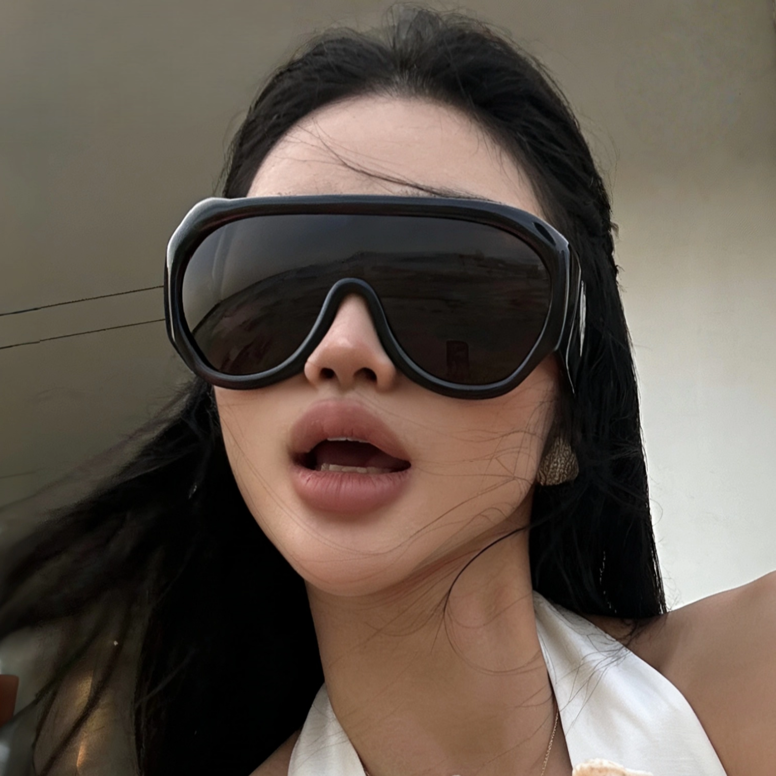 欧美风蛤蟆镜大框显瘦太阳眼镜女