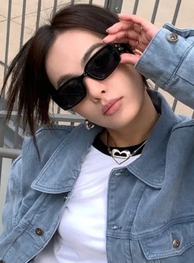 复古美式黑色墨镜小脸2022年新款