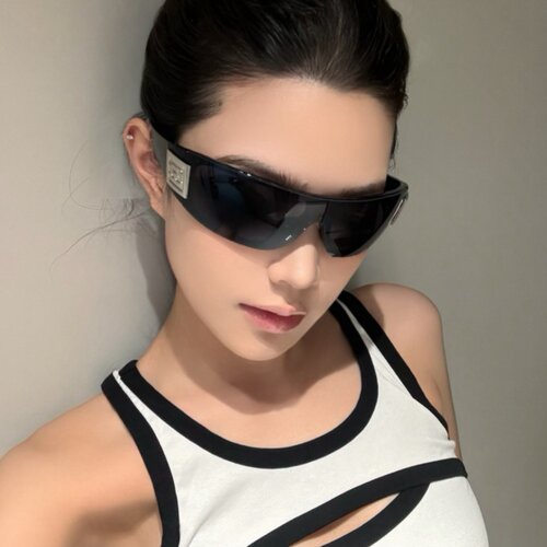 复古连体骑行太阳眼镜y2k辣妹女