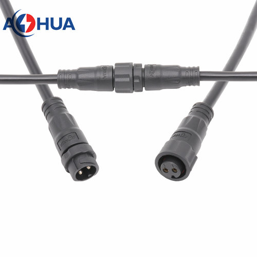 澳华AHUAM16快卡现货防水连接器畜牧养殖灯护栏管LED防水接插头线