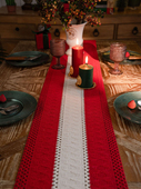 餐桌装 圣诞节新年红春节桌旗美式 法式 饰长条餐垫餐具垫桌垫布茶席
