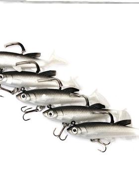 钓翘嘴沉水黑白仿真带钩钓鲈鱼桂鱼海钓仿生饵户外包铅鱼路亚饵