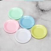 娃用小碟子模型道具过家家小吃碟仿真食玩餐盘微缩迷你小盘子