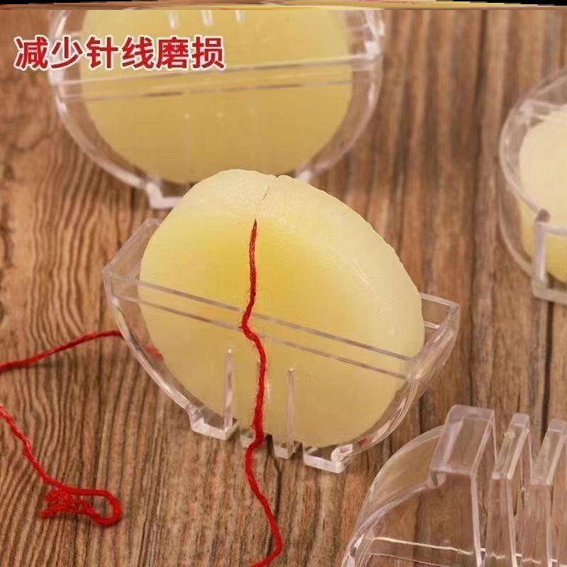 手缝水溶性起毛线蜡蜡块防打结十字绣丝线倒毛黄蜡十字绣专用线蜡