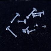 隐形唇钉亚克力超隐形无铅肉色新年手工鼻钉上班族耳蜗孩子小底座