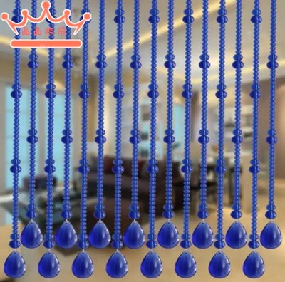 客厅鞋柜卧室珠帘成品玄关门帘隔断装饰帘中蓝葫芦水晶珠吊挂帘