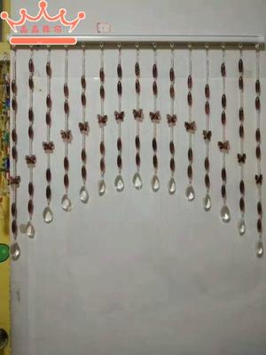 客厅鞋柜背景弧形成品水晶珠帘装饰帘玄关隔断卧室蝴蝶吊帘半帘