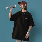 夏季新款短袖t恤女潮流印花宽松半袖体恤衫美式小众上衣DX28P25，商品下架区，电商B203