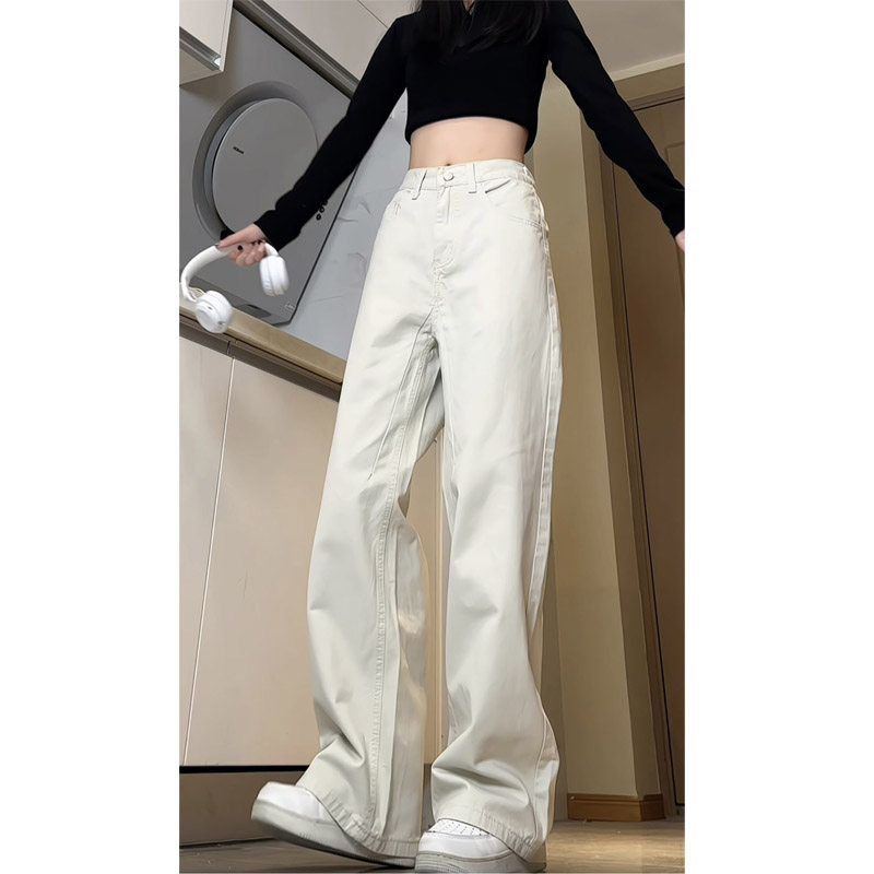秋季新款美式高街百搭直筒休闲裤女生潮牌宽松拖地裤KZ18特P45,女装休闲裤,电商B203
