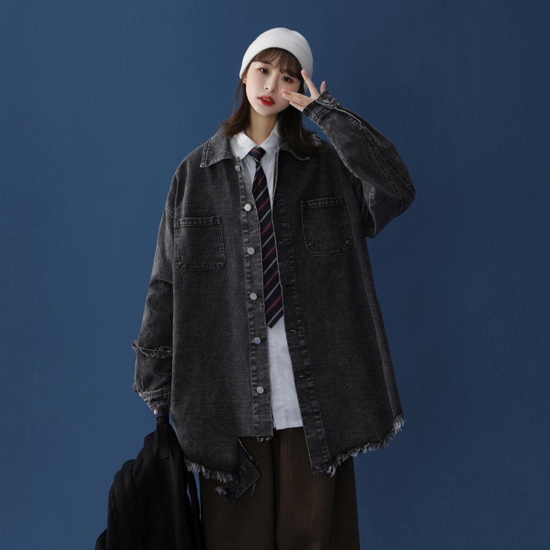 Unisex new style jacket with holes in autumn and winter