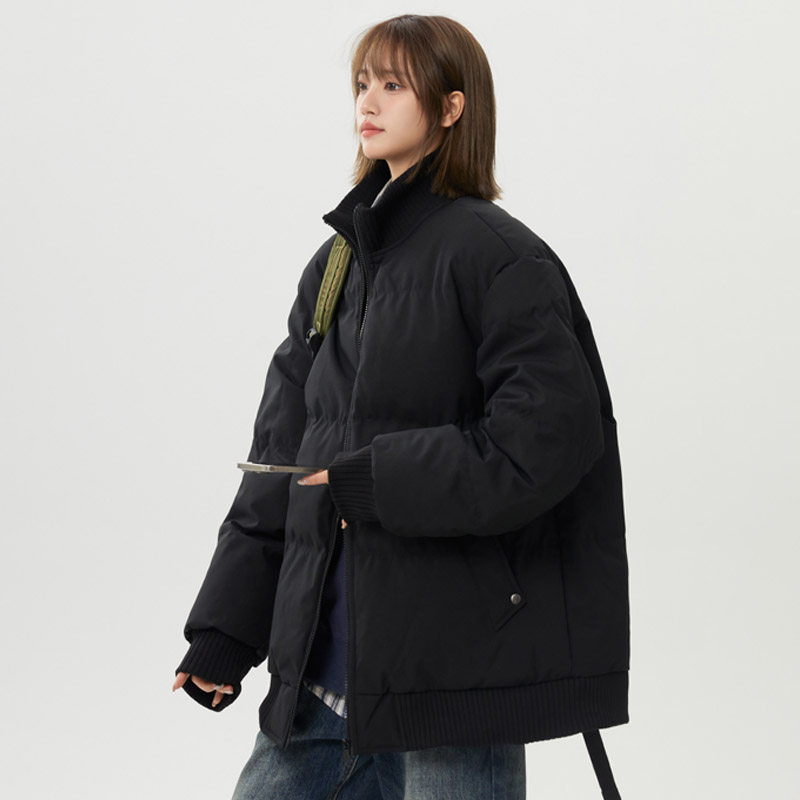 冬季美式户外立领棉衣女潮流宽松纯色棉服保暖百搭外套9025P88,男装棉衣,电商B203