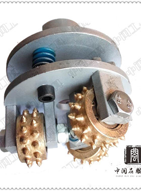 石材荔枝面磨轮手扶磨机125合金磨轮双层凿毛轮花岗岩凿毛滚轮盘