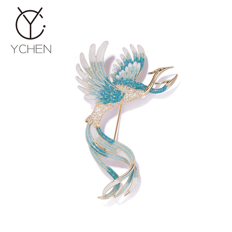 여성을 위한 고급 패션 중국 스타일 YOUFENGLAIYI 브로치 절묘한 에나멜 맞춤형 기질 코사지 코트 가디건 브로치