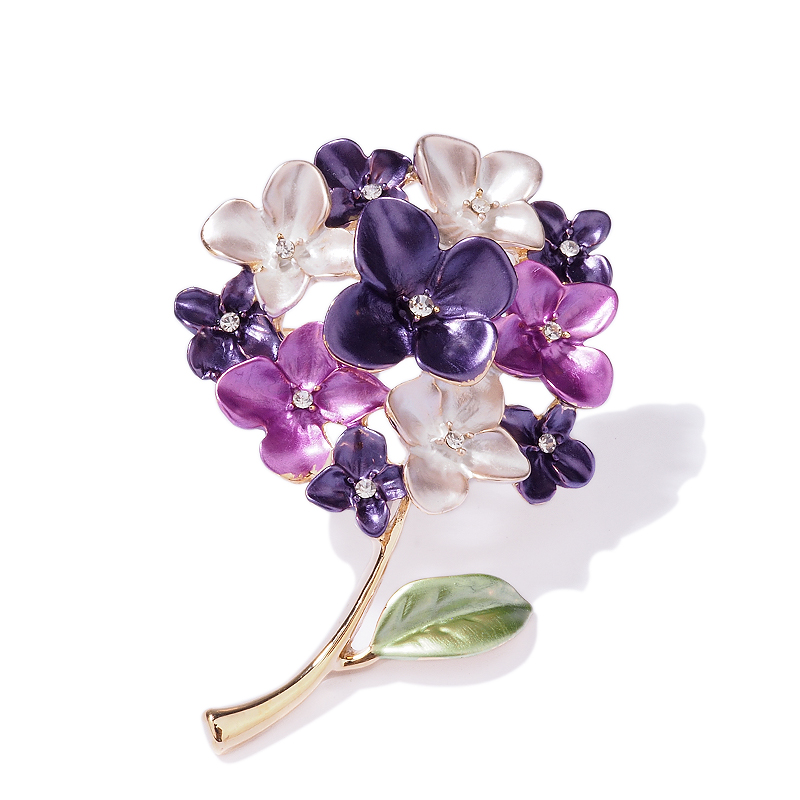 教师节高档绣球花胸针女日系可爱西装装饰别针固定衣服开衫披肩扣