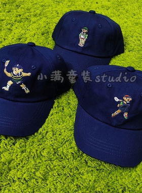 出口25新款小熊刺绣儿童棒球帽鸭舌帽子遮阳四季男女童小中大童