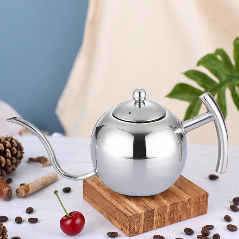 不锈钢泡茶壶水壶长嘴花茶壶油壶烧水壶带过滤网家用饭店餐厅酒店