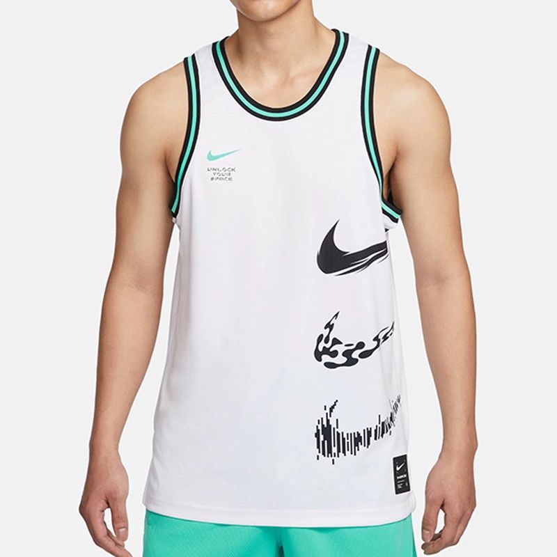 Nike/耐克 男子夏季速干篮球训练网眼运动无袖透气背心FJ7228-100