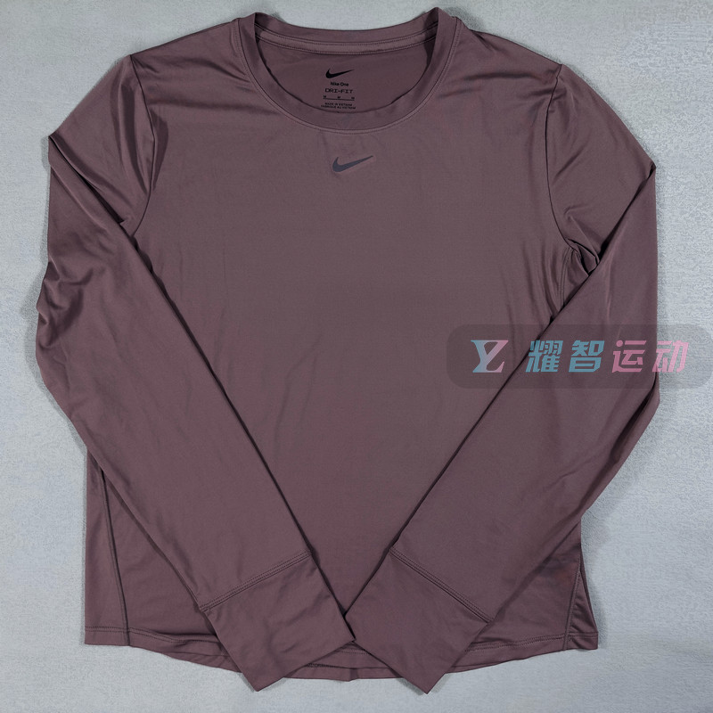 Nike耐克女子圆领透气速干运动跑步训练休闲长袖T恤FN2802-208