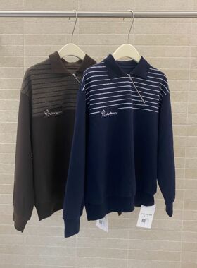 以十七 条纹拼接卫衣25年秋Y551003——2590