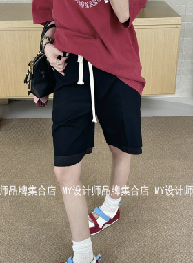 ETHOR 毛边系带女西装短裤ERSS26-052S——2480