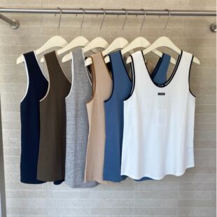 OIIORIRI 复古U型夹边背心25年秋冬25AWBT107——1080