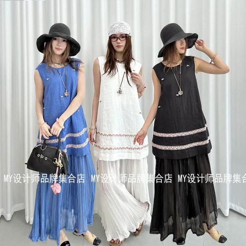 MIMBLANCHE 玫瑰绣黑色连衣裙M20261NFDR002——1380