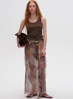 VENA LABEL 斜切鱼尾半裙25年秋VL25LSSK18——760