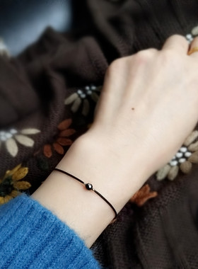 小娘子玛瑙珠极细百搭显白手链