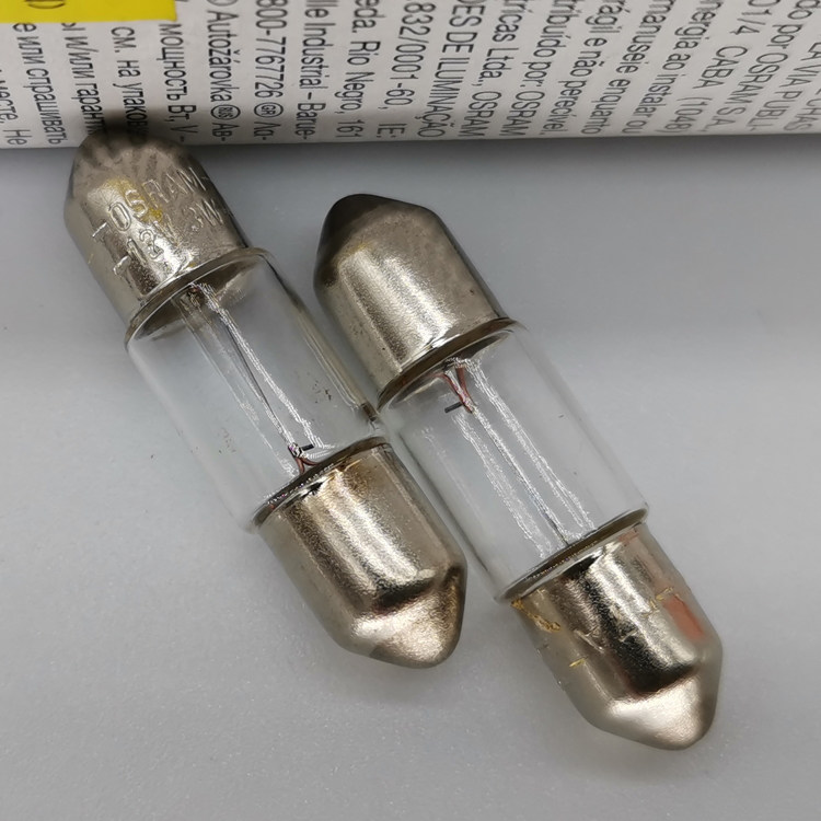 欧司朗 OSRAM 12V 3W 6428 28MM SV7-8 ORIGINAL C3W汽车双尖灯泡