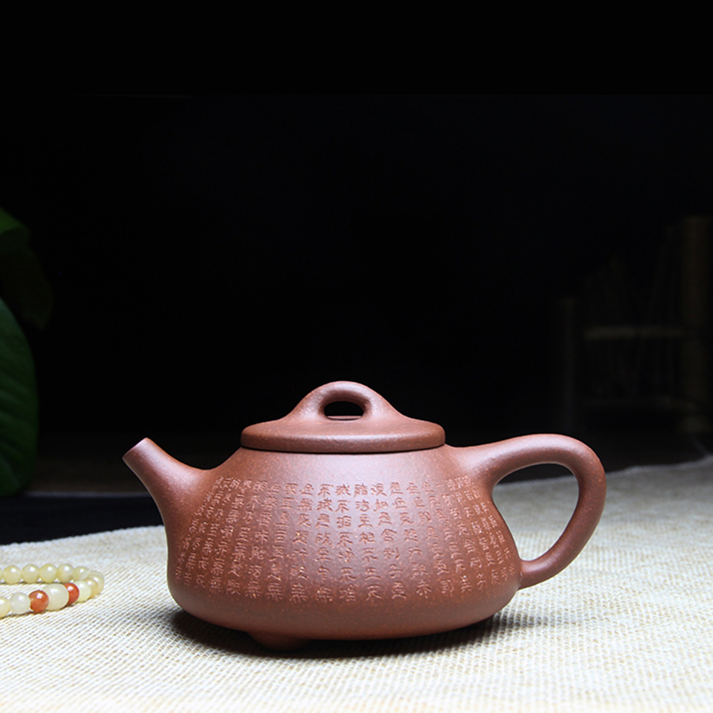 纯手工心经石瓢壶原矿紫泥茶壶