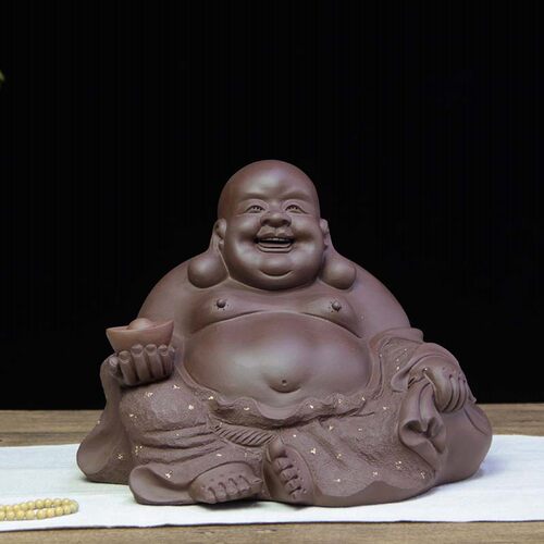 宜兴紫砂元宝弥勒茶宠大摆件茶桌