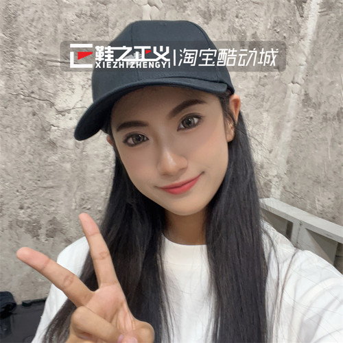 NB情侣纯色运动校园刺绣鸭舌帽