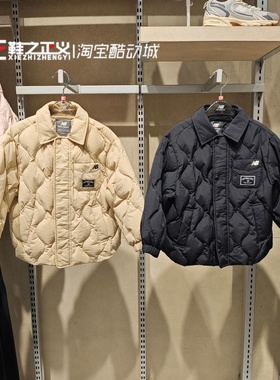 New Balance NB25新男女儿童百搭轻薄保暖翻领鸭绒羽绒服7PF4E023