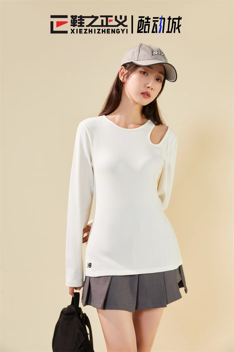 NewBalance NB春秋女修身内搭螺纹镂空打底衫冬季显瘦T恤5DC38392,运动服/休闲服装,运动T恤,淘宝优惠券,粉丝福利购,淘宝优惠卷
