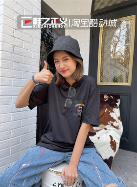 NEW BALANC 短袖男夏季情侣T恤女宽松运动短袖潮复古半袖NEA63023