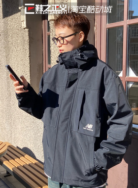 NEW BALANCE NB春休闲运动连帽外套男工装梭织经典夹克女AMJ31304