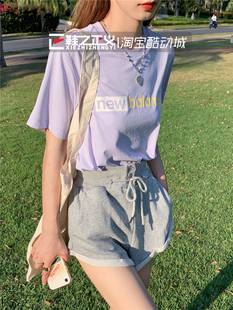 休闲宽松短袖 NEW 少女T恤显白香芋紫半袖 NB韩版 NEA2E032 BALANCE