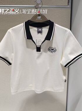 New BalanceNB26新女子短款百搭POLO翻领T恤运动休闲短袖WT61R090