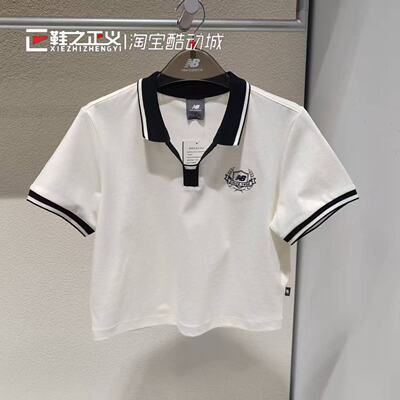 New BalanceNB26新女子短款百搭POLO翻领T恤运动休闲短袖WT61R090