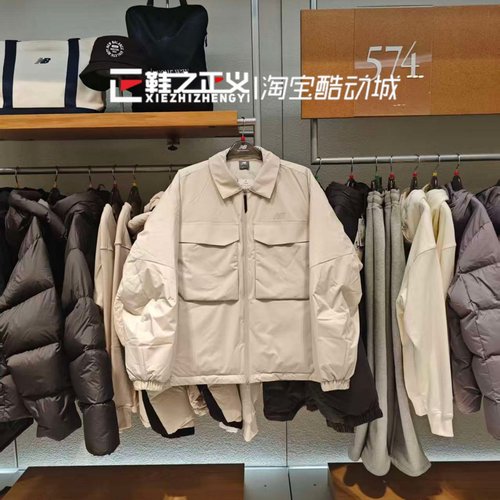 25新New Balance/NB冬季经典工装翻领休闲羽绒服风衣外套NPF45111