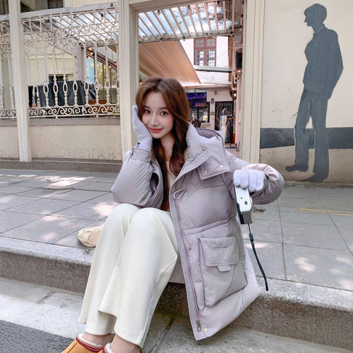 冬由记大码羽绒服胖mm200斤加肥加大250宽松加厚中长白鸭绒外套女