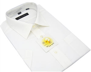 海螺男式120支本白色纯棉衬衫