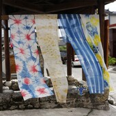 大理手工扎染布料双面花型薄纱布幔装 饰面料吊顶纱幔背景布围巾布