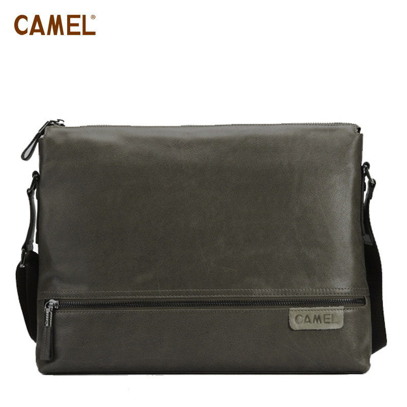【非卖品】camel骆驼 牛皮 时尚单肩包 男包商务公文包 斜挎