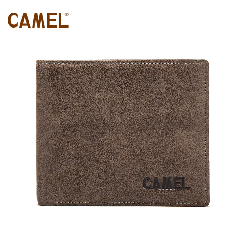 【非卖品】camel骆驼 头层牛皮 横款钱包 商务休闲钱夹双色钱
