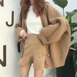 毛衣女宽松外穿慵懒风秋冬2025新款韩版中长款针织开衫外套ins潮