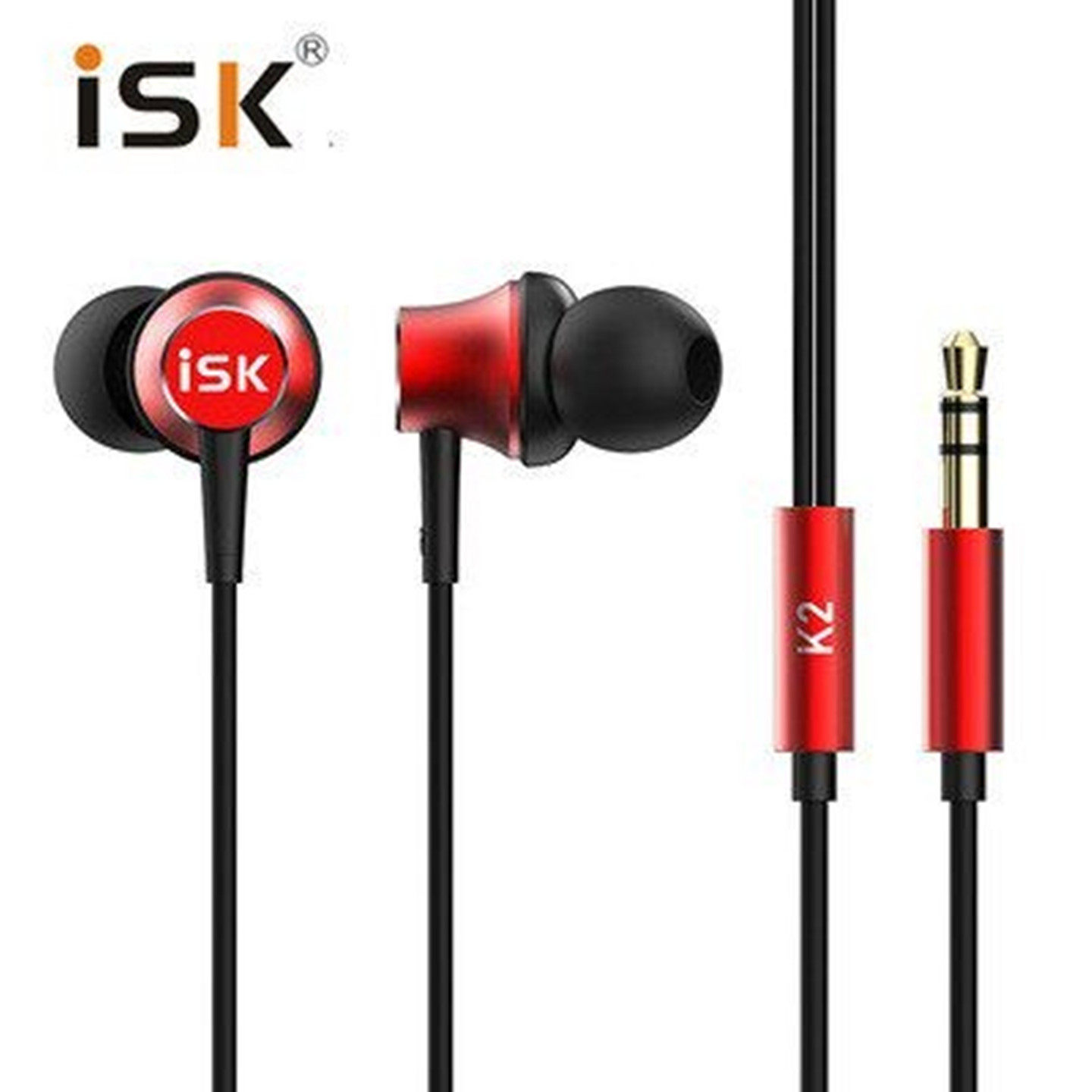 ISK K2入耳式专业监听耳机 高保真手机电脑直播K歌录音通用耳塞