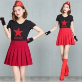 Танцующий комплект, костюм, хлопковый лонгслив, футболка с коротким рукавом, короткий рукав